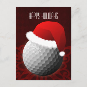 cartes de Noël golfeur