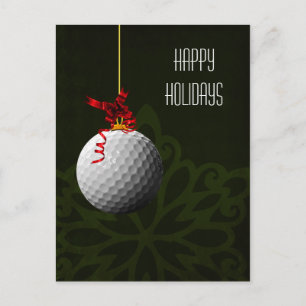cartes de Noël golfeur