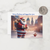 Cartes de Noël Helsinki (Devant/Arrière en situation)