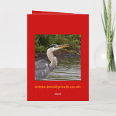 Cartes de Noël Heron (Dos)