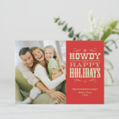 Cartes de Noël Howdy Western (Debout devant)