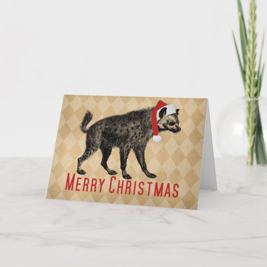 Cartes de Noël Hyena vintage (Devant)
