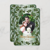 Cartes de Noël irlandaises avec trèfles (Devant / Derrière)