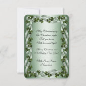 Cartes de Noël irlandaises avec trèfles (Dos)