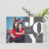 Cartes de Noël JOY / Fêtes de fin d'année (Debout devant)