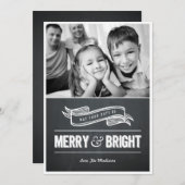 Cartes de Noël Joyeuses et Lumineuses (Devant / Derrière)