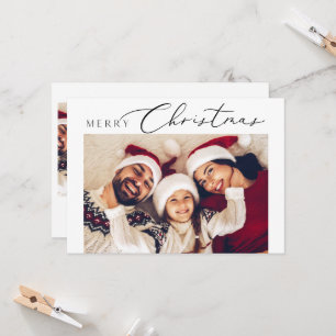 Cartes de Noël Joyeuses Minimalistes avec 4 Photos