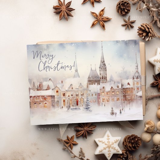 Cartes de Noël, Joyeux Noël Paysage d'hiver