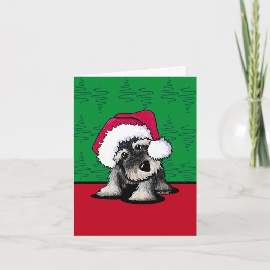 Cartes de Noël KiniArt Schnauzer (Devant)
