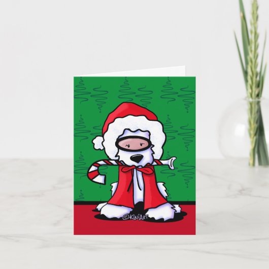Cartes de Noël KiniArt Snorkle Westie (Devant)