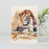 Cartes de Noël Lion et Agneau (Debout devant)