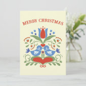 Cartes de Noël Lovebirds et Blossoms (Debout devant)