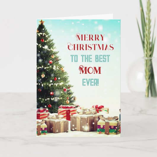 Cartes de Noël Meilleure Maman (Devant)