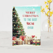 Cartes de Noël Meilleure Maman (Fleur jaune)