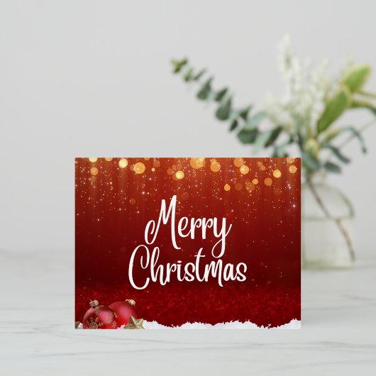 Cartes de Noël - Moderne Joyeux Noël Salutation (Debout devant)