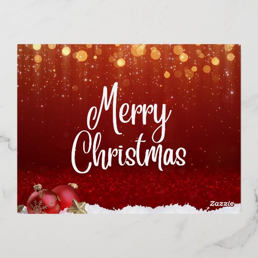 Cartes de Noël - Moderne Joyeux Noël Salutation (Verso)