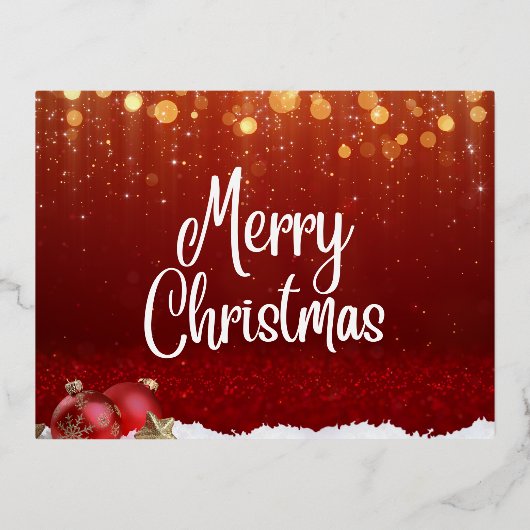 Cartes de Noël - Moderne Joyeux Noël Salutation (Recto)