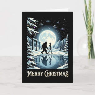 Cartes de Noël Mystère Alien Bigfoot Pyramides UFO