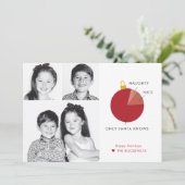 Cartes de Noël Naughty versus Nice Infographie (Debout devant)