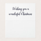 Cartes de Noël Ornat Silver Snowflake (Inside Unfolded)