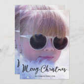 Cartes De Noël Personnalisées Avec Photo Personnal (Devant / Derrière)