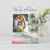 Cartes de Noël personnalisées avec photo sur la pl (Debout devant)