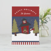 Cartes de Noël personnalisées de l'enseignant (Debout devant)