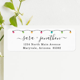 Cartes de Noël personnalisées Étiquettes d'adresse