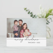 Cartes de Noël personnalisées minimalistes (Debout devant)