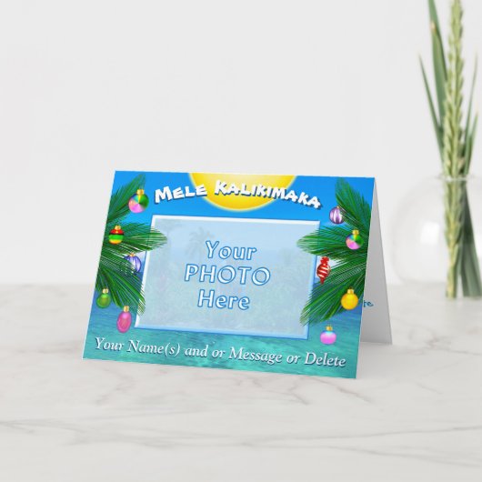 Cartes de Noël personnalisées par Kalikimaka de (Devant)