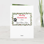 Cartes de Noël personnalisées pour chien (Dos)
