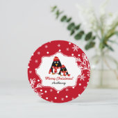 Cartes de Noël personnalisées pour petits pingouin (Debout devant)