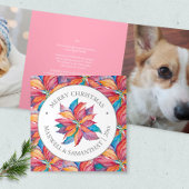 Cartes de Noël personnalisées uniques Rose