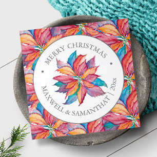 Cartes de Noël personnalisées uniques Rose