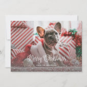 Cartes de Noël Photo Green Snowy (Devant)