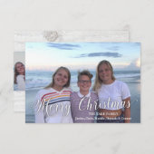 Cartes de Noël Photo Moderne (Devant / Derrière)