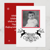 Cartes de Noël photo personnalisées (Devant / Derrière)