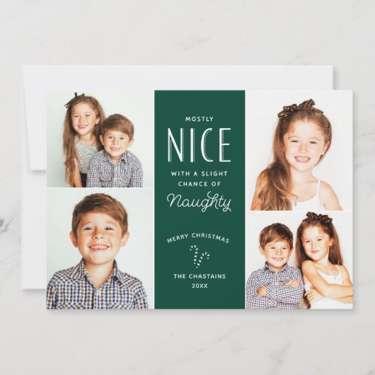 Cartes de Noël photo pour enfants coquines ou amus (Devant)