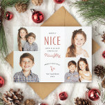 Cartes de Noël photo pour enfants coquines ou amus<br><div class="desc">Cette drôle de carte de Noël comporte l'expression "pour la plupart sympa avec une légère chance de vilain" - parfait pour vos enfants malheureux et amusants photos de Noël! Que les enfants soient coquins ou gentils, cette carte photo de Noël est une façon douce de partager 4 photos de vos...</div>