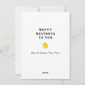 Cartes de Noël Pickball (Dos)