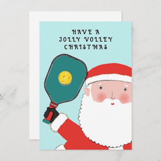 Cartes de Noël Pickball (Devant / Derrière)