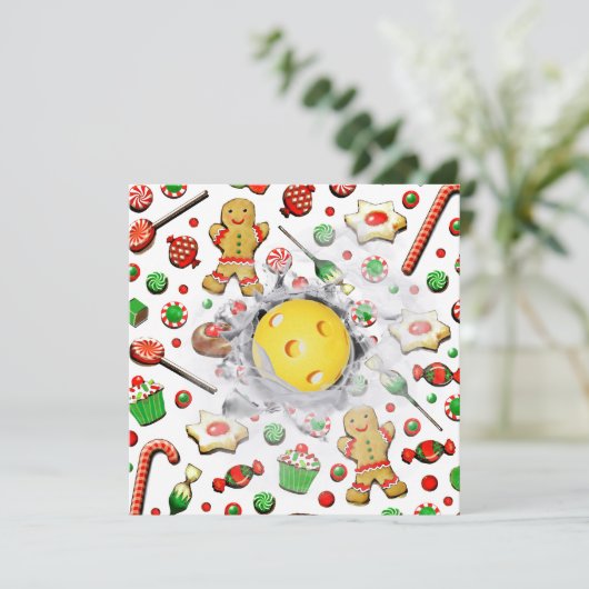Cartes de Noël Pickball (Debout devant)