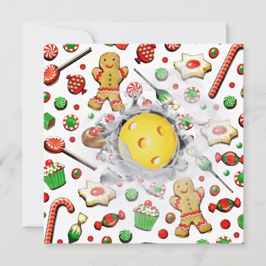 Cartes de Noël Pickball (Devant)