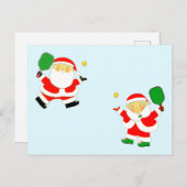 Cartes de Noël Pickleball Couple (Devant / Derrière)