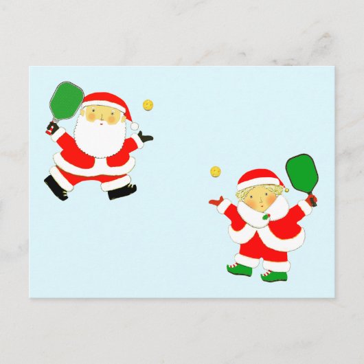 Cartes de Noël Pickleball Couple (Devant)