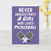Cartes de Noël Pickleball Rose (Fleur jaune)