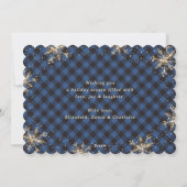 Cartes de Noël Plaid Gold Buffalo personnalisées (Dos)