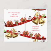 Cartes de Noël Pôle Nord Santa Elfe (Dos)