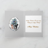 Cartes de Noël Poodle Cadeaux (Intérieur)