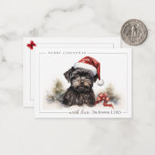 Cartes de Noël pour animaux de compagnie : Carte d (Devant/Arrière en situation)